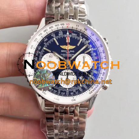 Replica Breitling Navitimer 01 AB012012/BB01/447A JF Stainless Steel Blue Dial Swiss 7750