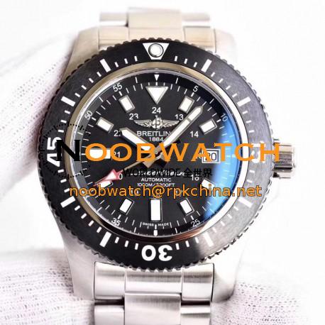 Replica Breitling Superocean 44 Special Y1739310/BF45/162A GF Stainless Steel Black Dial Swiss 2824-2