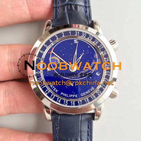 Replica Patek Philippe Grand Complications Sky Moon Celestial 6102P-001 N Stainless Steel Blue Dial Swiss 240 LU CL C