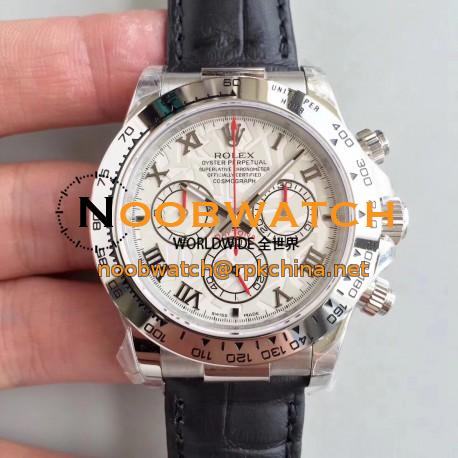 Replica Rolex Daytona Cosmograph 116520 JH Stainless Steel White Dial Swiss 4130 Run 6@SEC