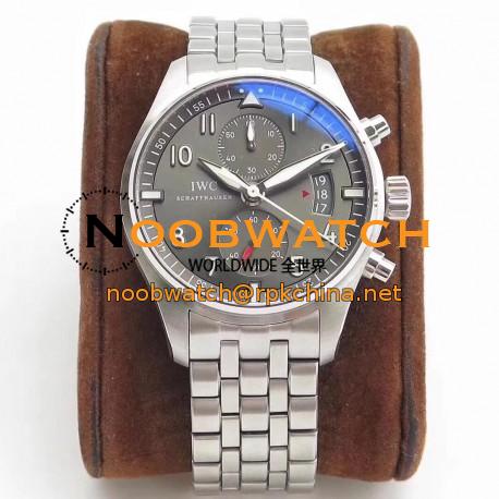 Replica IWC Pilot Spitfire Chronograph IW387804 ZF Stainless Steel Anthracite Dial Swiss 7750