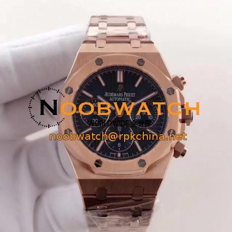 Replica Audemars Piguet Royal Oak Chronograph 26331 JH Rose Gold Blue Dial Swiss 7750