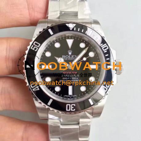 Replica Rolex Submariner FUCK EM 114060 N V6S Stainless Steel Black Dial Swiss 2836-2