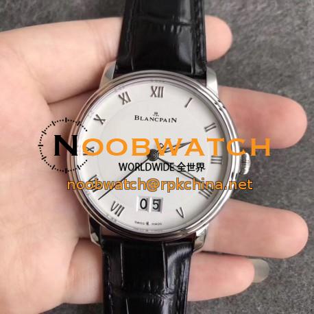 Blancpain Villeret Grande Date 6669-1127-55B HG V2 Stainless Steel White Dial Swiss 6950