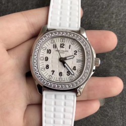 Replica Patek Philippe Aquanaut Luce Ladies 5067A-024 N Stainless Steel & Diamonds White Dial Swiss E23-250SC