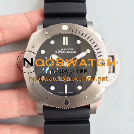 Replica Panerai Luminor Submersible 1950 3 Days Automatic PAM 1305 ZF Titanium Black Dial Swiss P9010