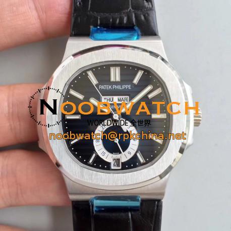 Replica Patek Philippe Nautilus Annual Calendar Moonphase 5726A KM V2 Stainless Steel Blue Dial Swiss 324 S QA LU 24H/303