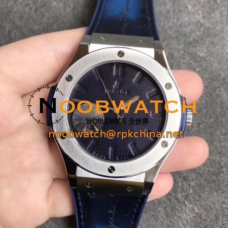 Replica Hublot Classic Fusion Berluti Scritto 511.NX.050B.VR.BER16 SR V2 Stainless Steel Blue Leather Dial Swiss HUB1100