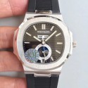 Replica Patek Philippe Nautilus Annual Calendar Moonphase 5726A KM V2 Stainless Steel Brown Dial Swiss 324 S QA LU 24H/303