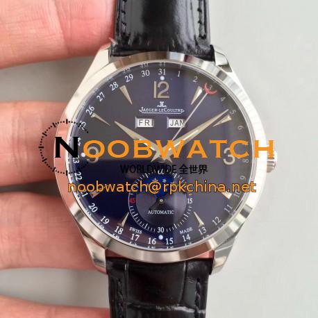 Replica Jaeger-LeCoultre Master Calendar 1558420 KM Stainless Steel Blue Dial Swiss Caliber 866/1