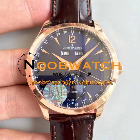 Replica Jaeger-LeCoultre Master Calendar 1552520 KM Rose Gold Blue Dial Swiss Caliber 866/1