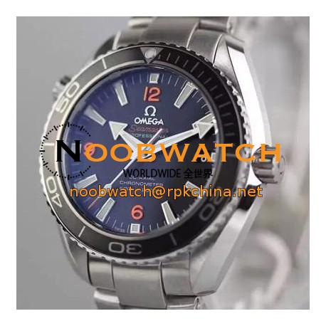 Replica Omega Seamaster Planet Ocean 42MM Stainless Steel Black Dial Swiss 8500