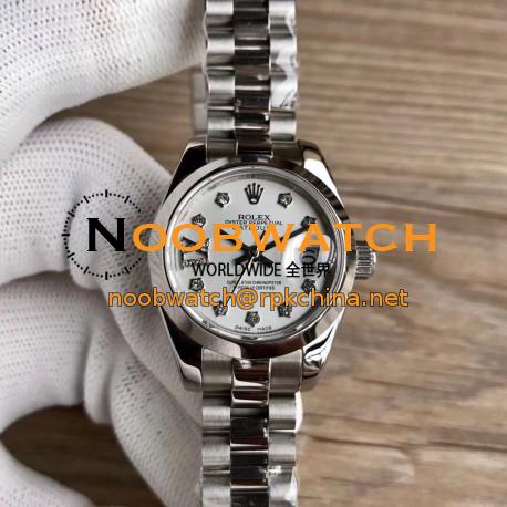 Replica Rolex Lady Datejust 28 279166 28MM WF Stainless Steel Silver Dial Swiss 2671