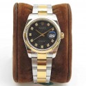 Replica Rolex Datejust 36MM 116234 DJ Stainless Steel 904L & Yellow Gold Black Anniversary Jubilee Dial Swiss 3135