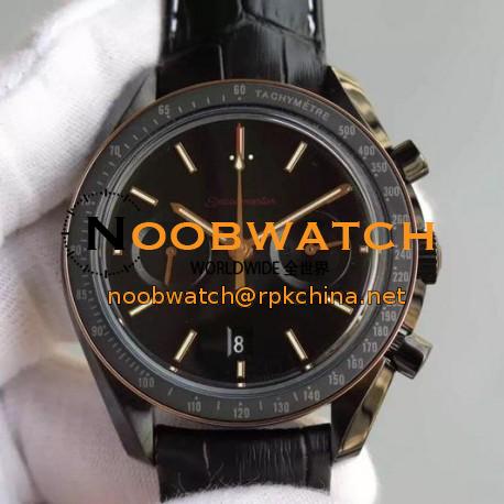 Replica Omega Speedmaster Professional Moonwatch Chronograph PVD & Rose Gold Black Dial Swiss 9300