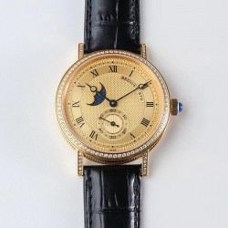 Replica Breguet Classique Moonphase 4396 GXG Yellow Gold & Diamond Gold Dial Swiss 5165R