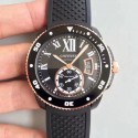 Replica Calibre De Cartier Diver W2CA0004 42MM JJ PVD Black Dial M9015