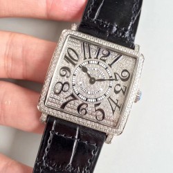 Replica Franck Muller Master Square Ladies 6002 M QZ D GF Stainless Steel & Diamonds Diamond Dial Swiss Quartz