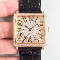 Replica Franck Muller Master Square Ladies 6002 M QZ D GF Rose Gold & Diamonds Diamond Dial Swiss Quartz