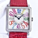 Replica Franck Muller Master Square Ladies 6002 M QZ D  GF Stainless Steel & Diamonds White Dial Swiss Quartz