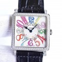 Replica Franck Muller Master Square Ladies 6002 M QZ D  GF Stainless Steel & Diamonds White Dial Swiss Quartz