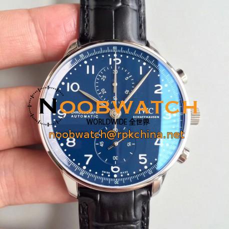 Replica IWC Portugieser Chronograph Edition 150 Years IW371601 YL Stainless Steel Blue Dial Swiss 69355