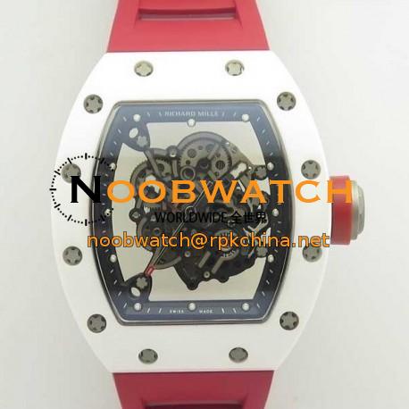 Replica Richard Mille RM055 KV V2 White Ceramic Skeleton Dial M8215