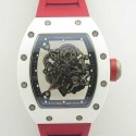 Replica Richard Mille RM055 KV V2 White Ceramic Skeleton Dial M8215