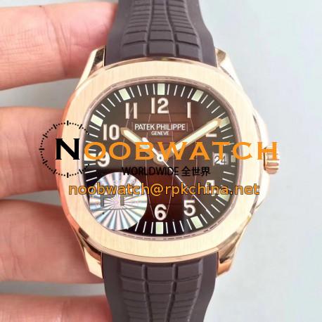 Replica Patek Philippe Aquanaut Jumbo 5167R-001 PF Rose Gold Chocolate Dial Swiss 324SC