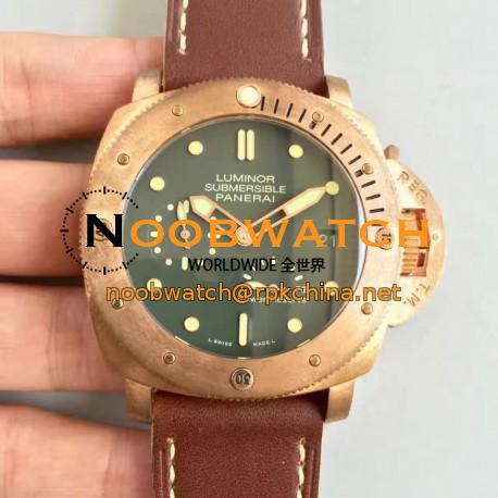 Replica Panerai Luminor Submersible 1950 PAM507 KV V2 Bronzo Green Dial Swiss P9002