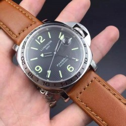 Replica Panerai Luminor GMT PAM029 N Stainless Steel Black Dial Swiss 2836-2