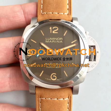 Replica Panerai Luminor Marina 1950 PAM1351 ZF Titanium Brown Dial Swiss P9010