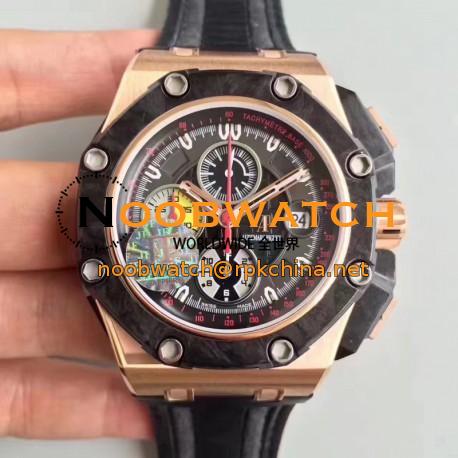 Replica Audemars Piguet Royal Oak Offshore Grand Prix 26290RO.OO.A001VE.01 JF V2 Rose Gold Black Dial Swiss 3126