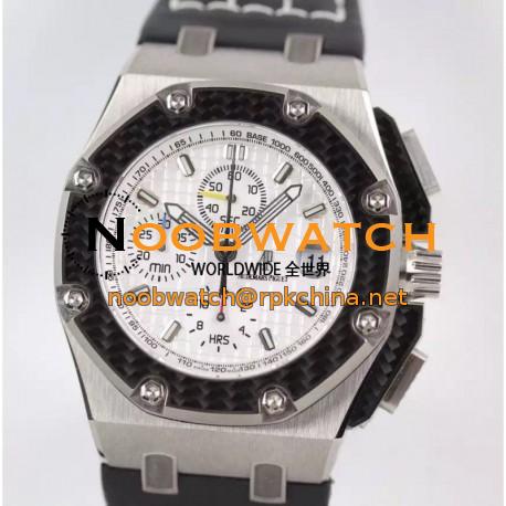 Replica Audemars Piguet Royal Oak Offshore Juan Pablo Montoya 2603010.OO.D001IN.01 JF V2 Titanium White Dial Swiss 2840