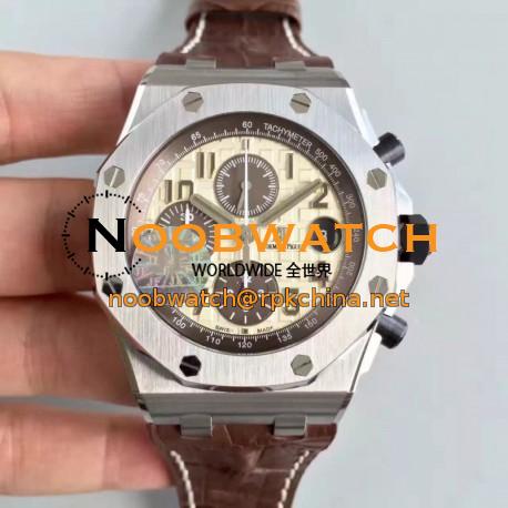 Replica Audemars Piguet Royal Oak Offshore 26470ST.OO.A801CR.01 JF V2 Stainless Steel Brown Dial Swiss 3126