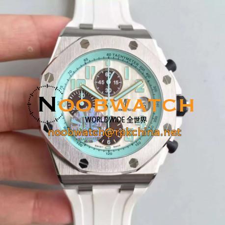 Replica Audemars Piguet Royal Oak Offshore Montauk Highway 26187ST.OO.D801CR.01 JF V2 Stainless Steel White Dial Swiss 7750