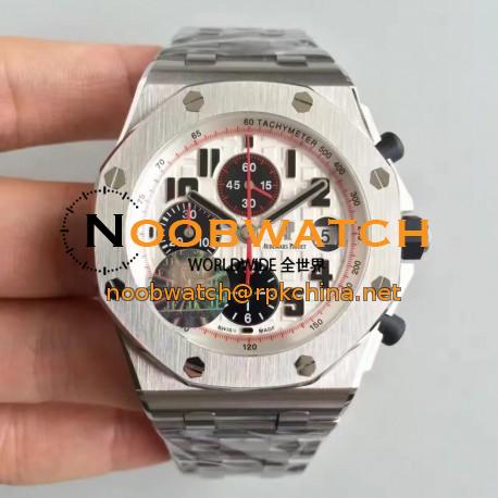 Replica Audemars Piguet Royal Oak Offshore Panda 26170ST.OO.D101CR.02 JF V2 Stainless Steel White Dial Swiss 7750