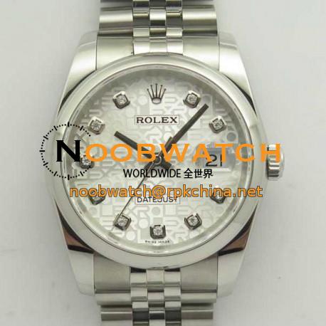 Replica Rolex Datejust 36MM 116234 DJ V2 Stainless Steel Silver Anniversary Jubilee Dial Swiss 3135