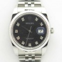 Replica Rolex Datejust 36MM 116234 DJ V2 Stainless Steel Black Anniversary Jubilee Dial Swiss 3135