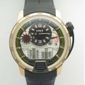 Replica HYT H1 Rose Gold 148-PG-22-GF-CR CY Rose Gold & PVD Black Dial M8215