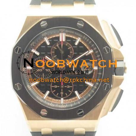 Replica Audemars Piguet Royal Oak Offshore 2640R0.00.A002CA.02 JF V2 Rose Gold Black Dial Swiss 3126