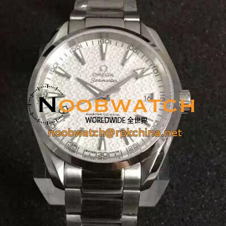 Replica Omega Aqua Terra "James Bond" 41MM Stainless Steel White Textured Dial Swiss Movement 8507