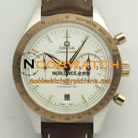 Replica Omega Speedmaster ´57 Chronograph 41.5MM 331.22.42.51.01.001 OM Stainless Steel & Rose Gold White Dial Swiss 9301