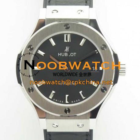 Replica Hublot Classic Fusion Titanium 38MM 511.NX.1171.LR JJ V2 Titanium Black Dial Swiss HUB1112