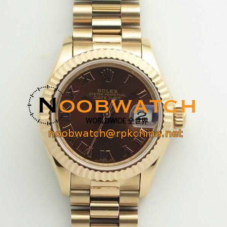 Replica Rolex Lady Datejust 28 279165 28MM BP Rose Gold Chocolate Dial Swiss 2671