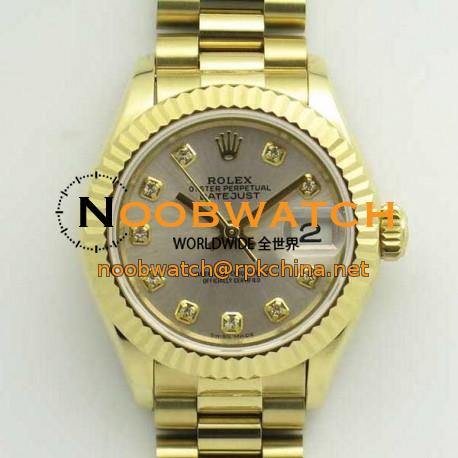 Replica Rolex Lady Datejust 28 279178 28MM BP Yellow Gold Silver Dial Swiss 2671