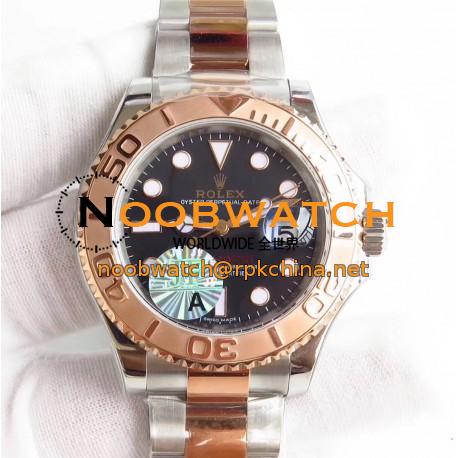 Replica Rolex Yacht-Master 40 116621 JF Stainless Steel & Rose Gold Black Dial Swiss 3135