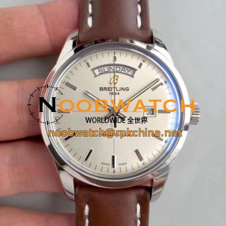 Replica Breitling Transocean Day & Date A4531012/G751/437X/A20BA.1 V7 Stainless Steel Silver Dial Swiis 2836-2