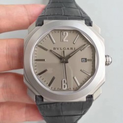 Replica Bvlgari Octo Solotempo 101964 JL Stainless Steel Grey Dial Swiss BVL193