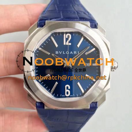 Replica Bvlgari Octo Solotempo 101964 JL Stainless Steel Blue Dial Swiss BVL193